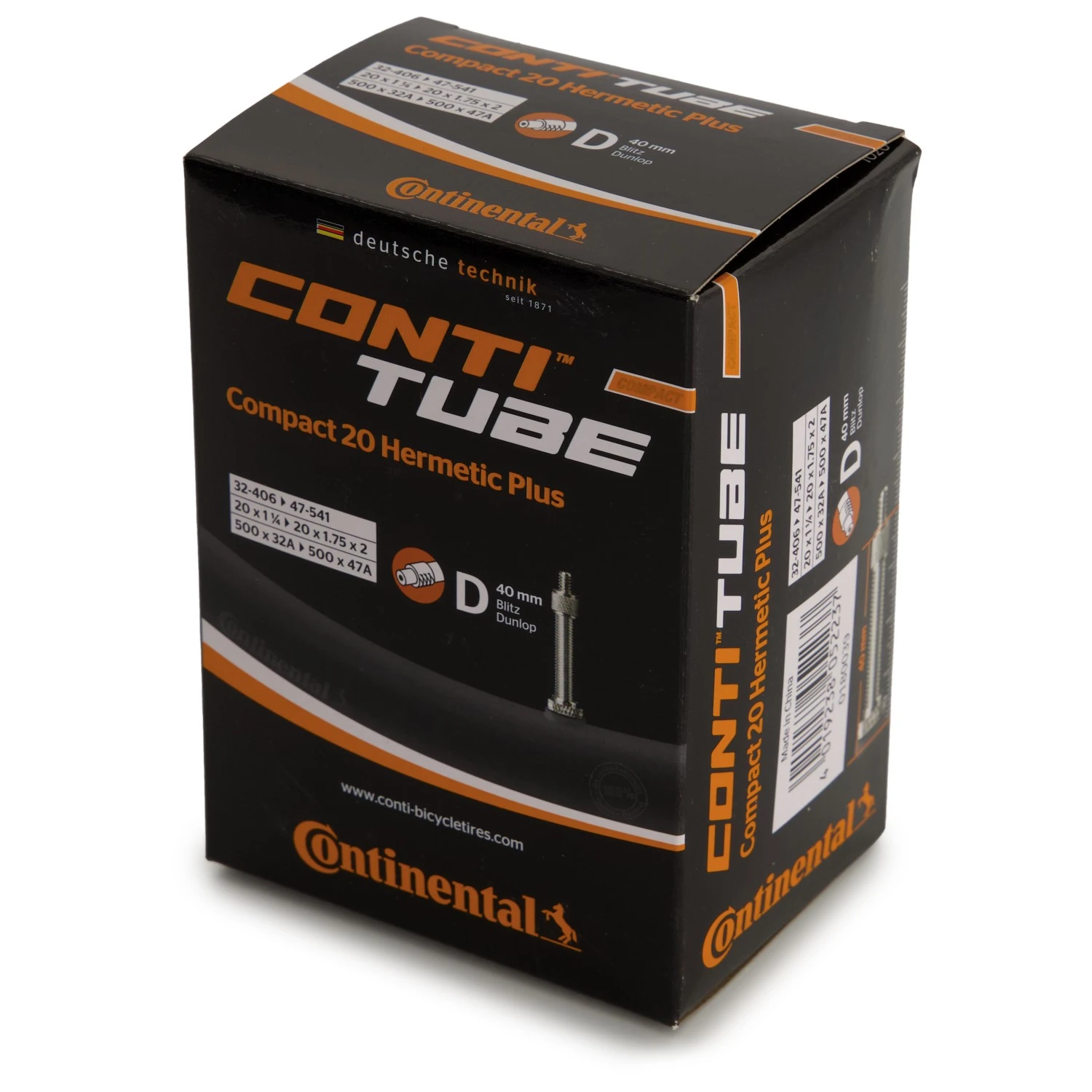 Continental Compact Tube Hermetic Plus 20'' - Chambre à Air Pour Vélo 1 Continental Compact Tube Hermetic Plus 20'' - Chambre à Air Pour Vélo