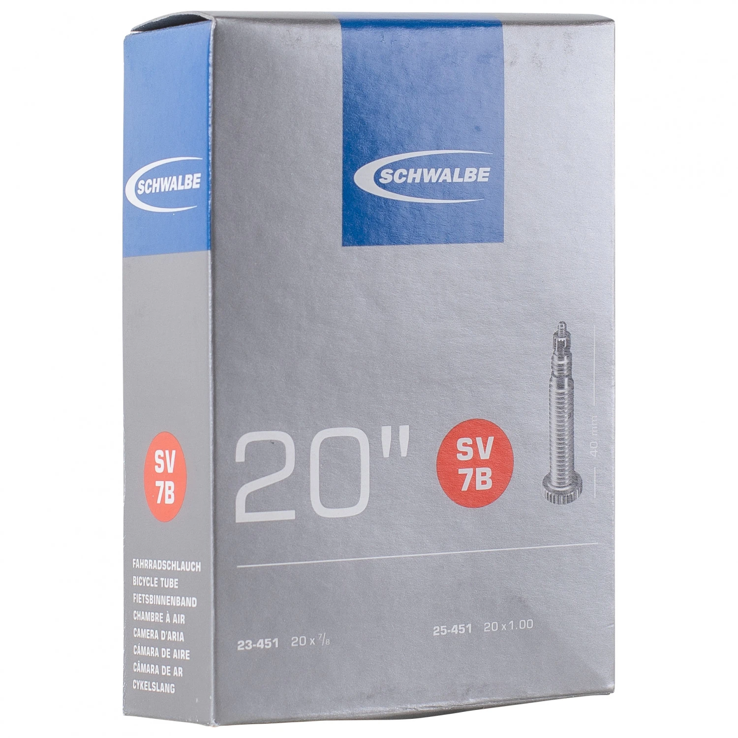 Schwalbe SV7B 20'' (23/25-451) - Chambre à Air Pour Vélo 2 Schwalbe SV7B 20'' (23/25-451) - Chambre à Air Pour Vélo – Image 2
